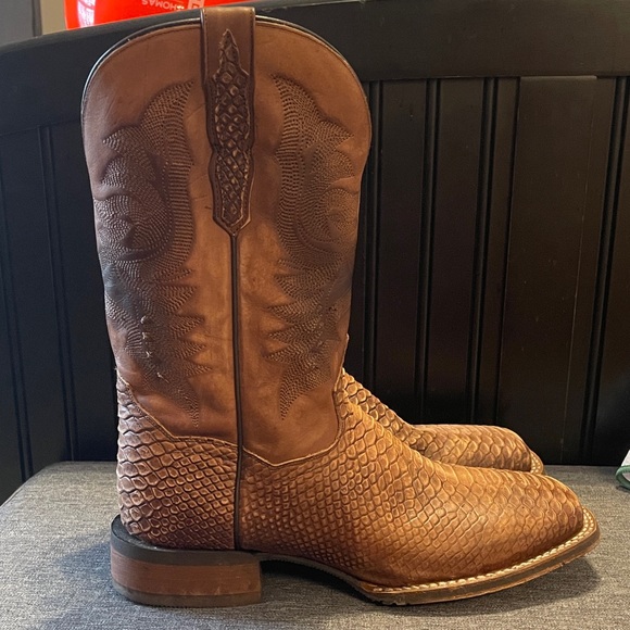 Dan Post Men’s Brown Cowboy Boots 10.5 - Picture 2 of 8